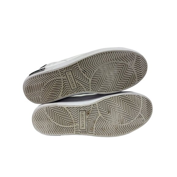 Lacoste Powercourt Low Top Sneakers White Leather Shoes Men's Size 11 - Picture 8 of 9